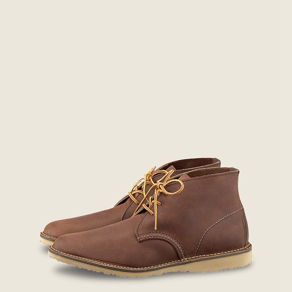 Mens Red Wing Weekender – Chukka Yuma Leather - Heritage Shoes Brown - JLN249608